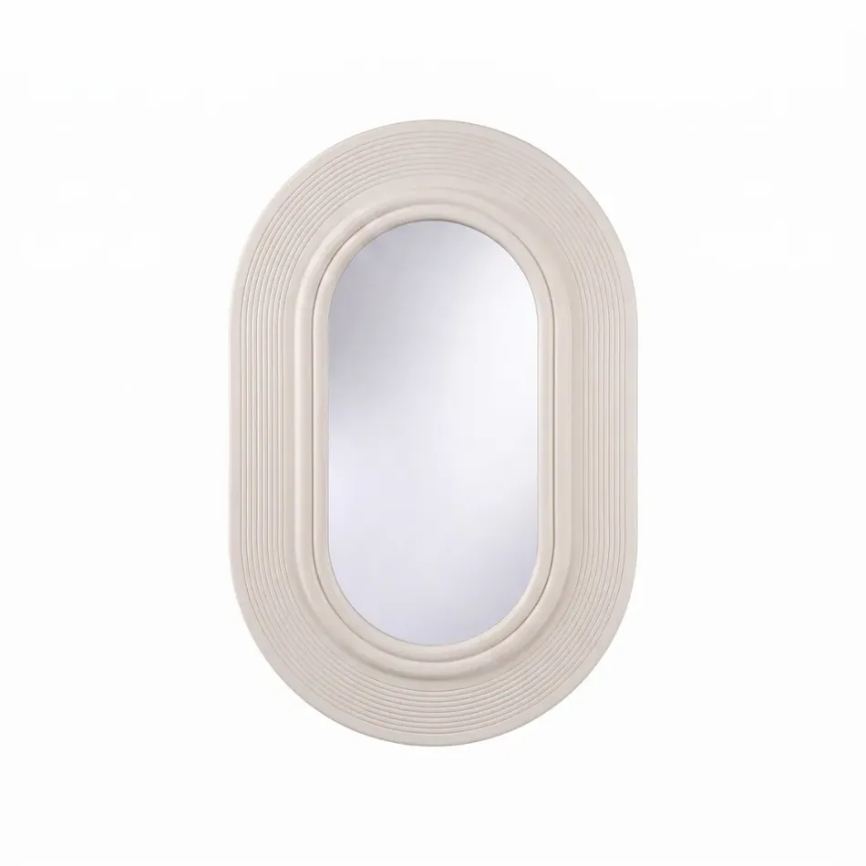 Bronte White Oval Mirror