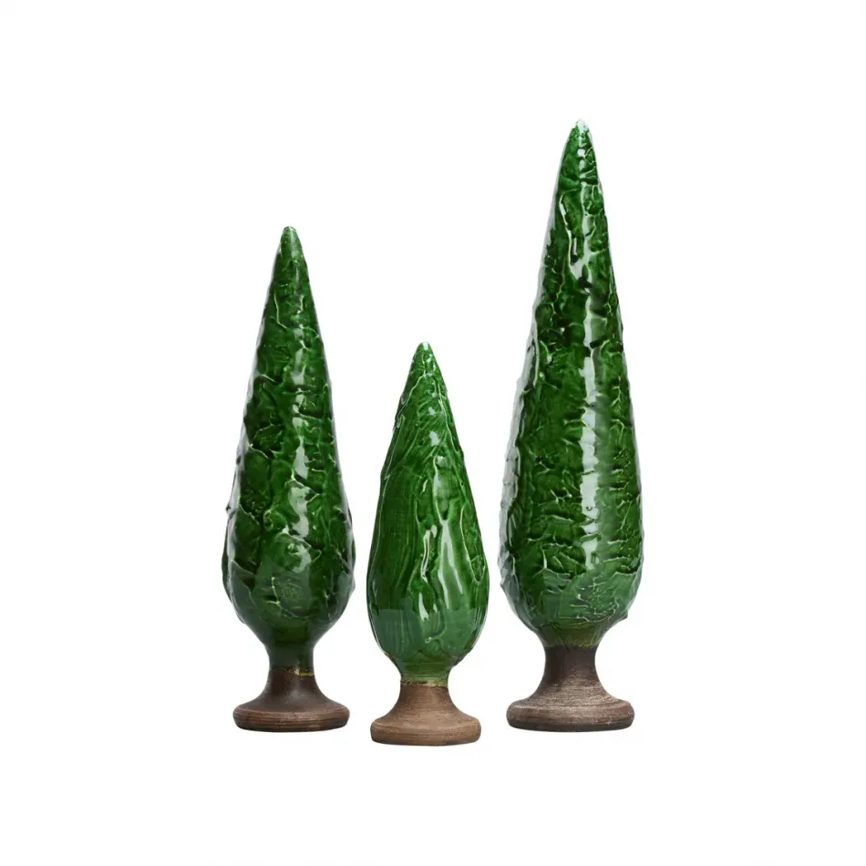 Cypress Tree Sculptures Set of 3