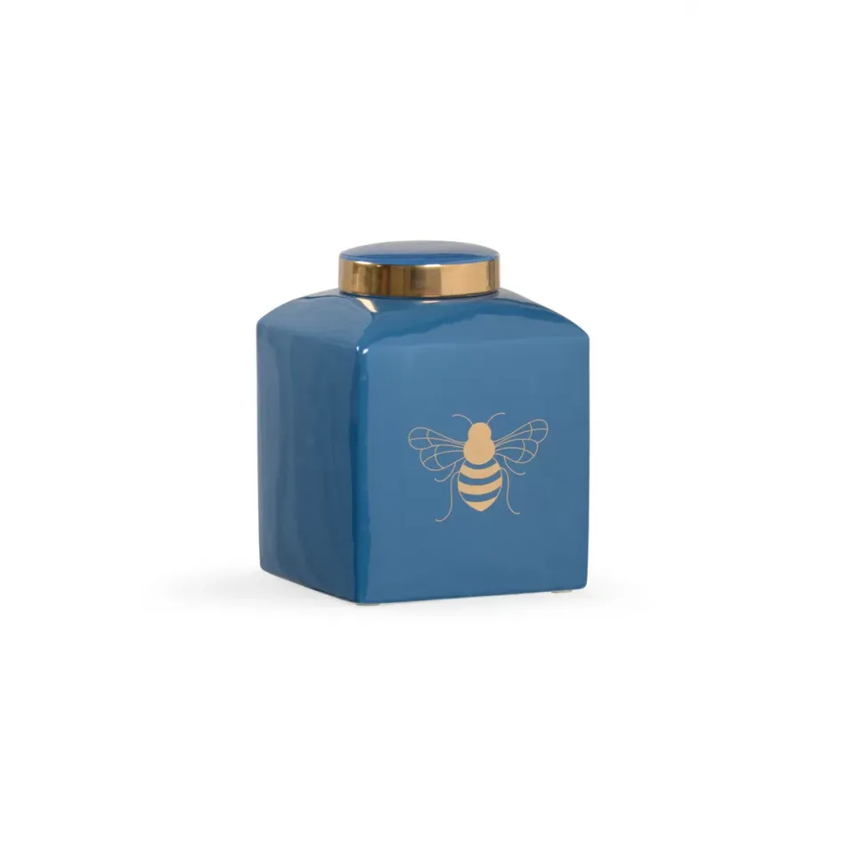 Bee Gracious Ginger Jar Blue