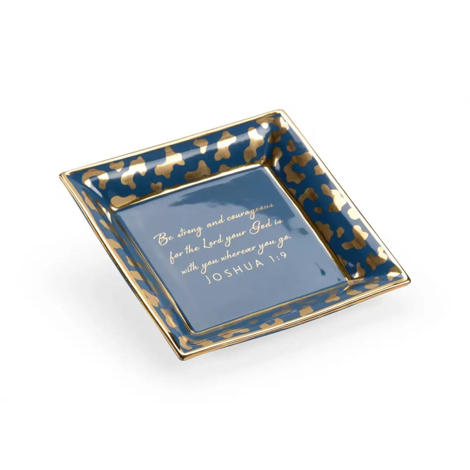 Square Jungle Verse Plate Blue