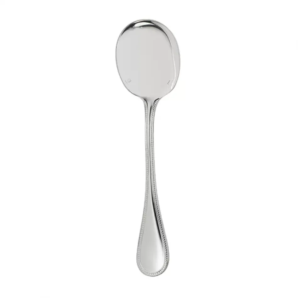 Perles Cream Soup Spoon Silverplated