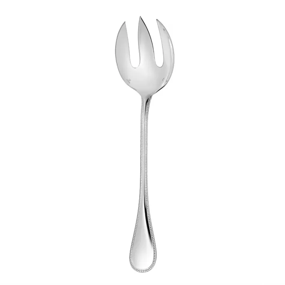 Perles Salad Serving Fork Silverplated