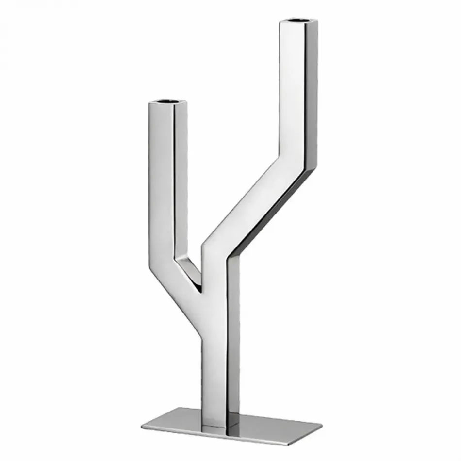 Arborescence Two Light Candelabra Stainless Steel