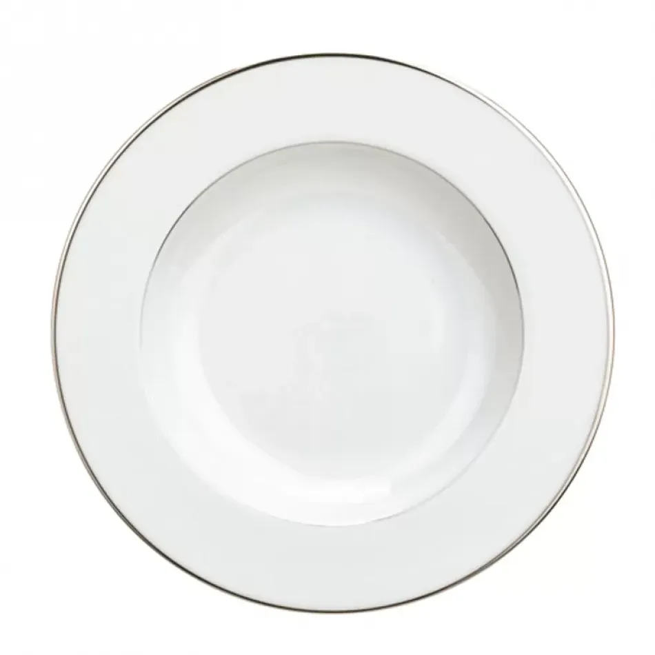 Albi Rimmed Soup Plate Porcelain Platinum