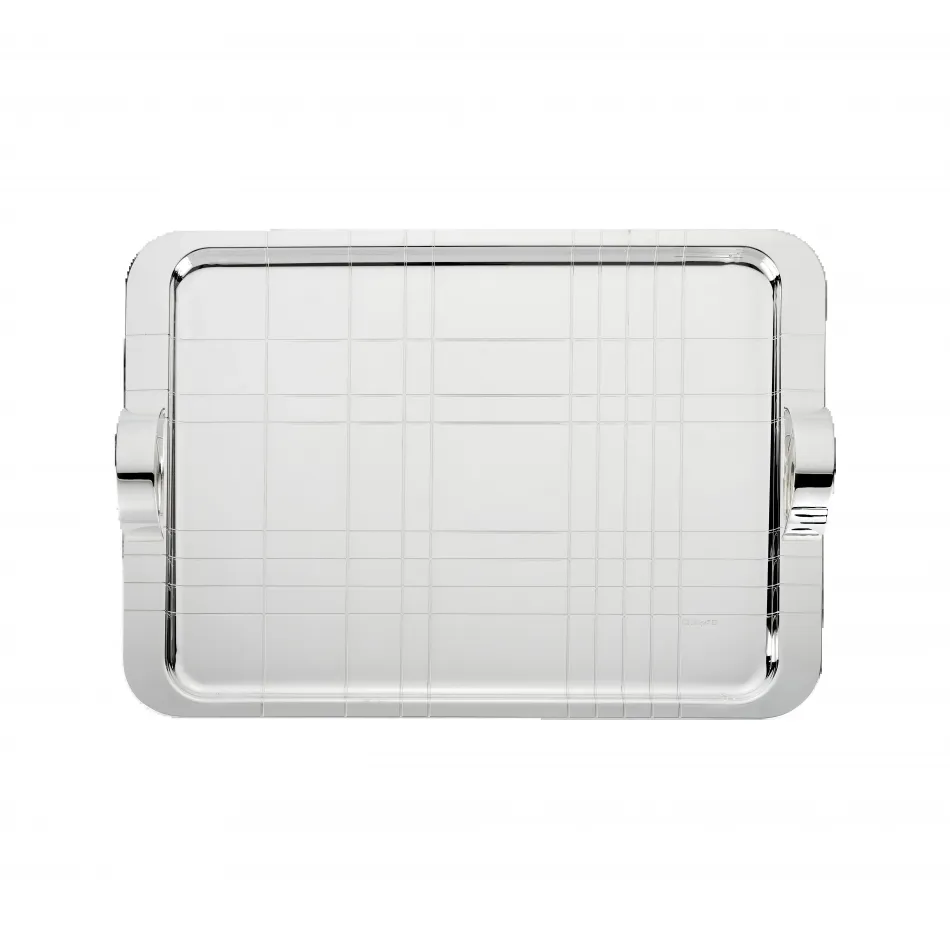 Graphik Silverplated Tray 16.9"X12.6" (43X32 Cm)