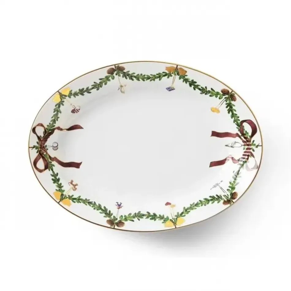 Star Fluted Dish Oval 34 cm/13.4 in