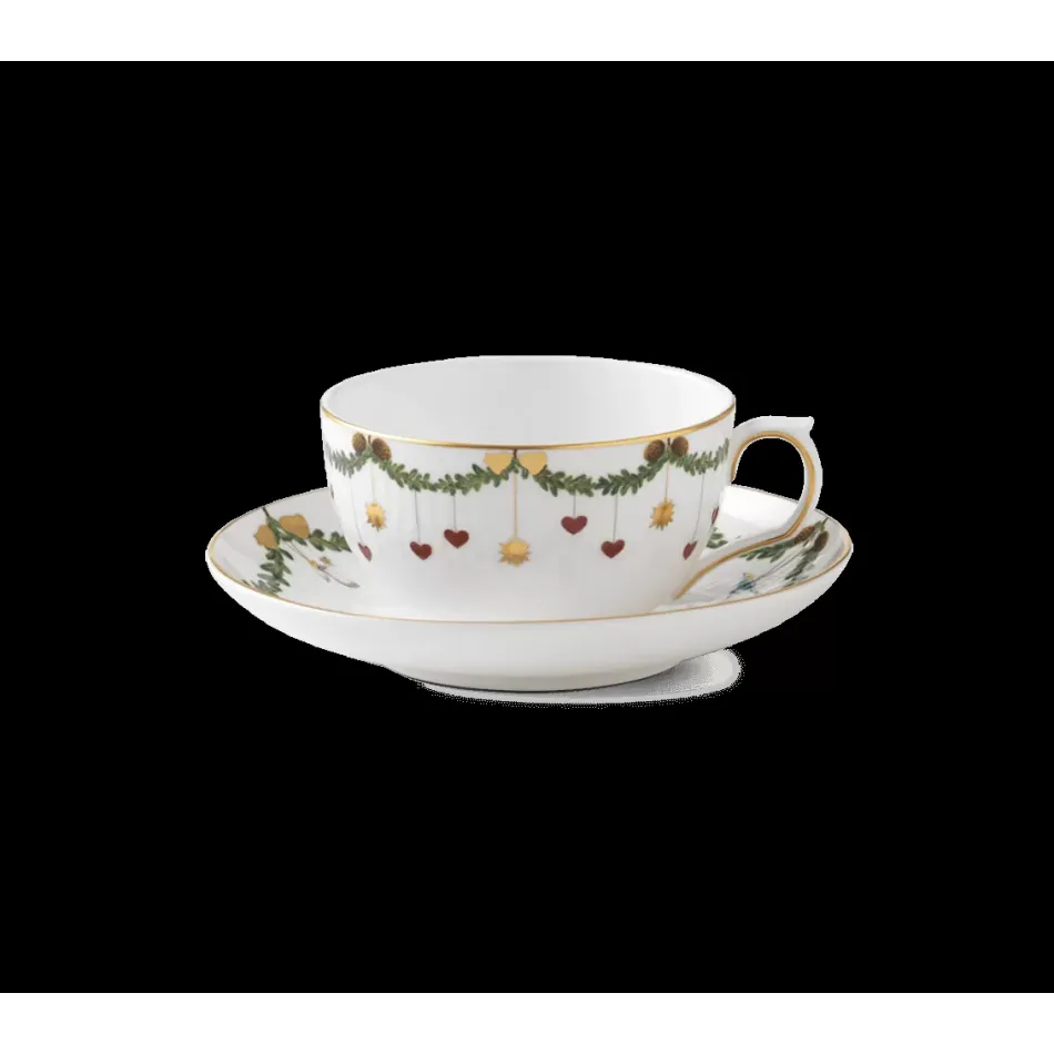 Star Fluted Cup & Saucer Tea 32 cl 10.82 oz