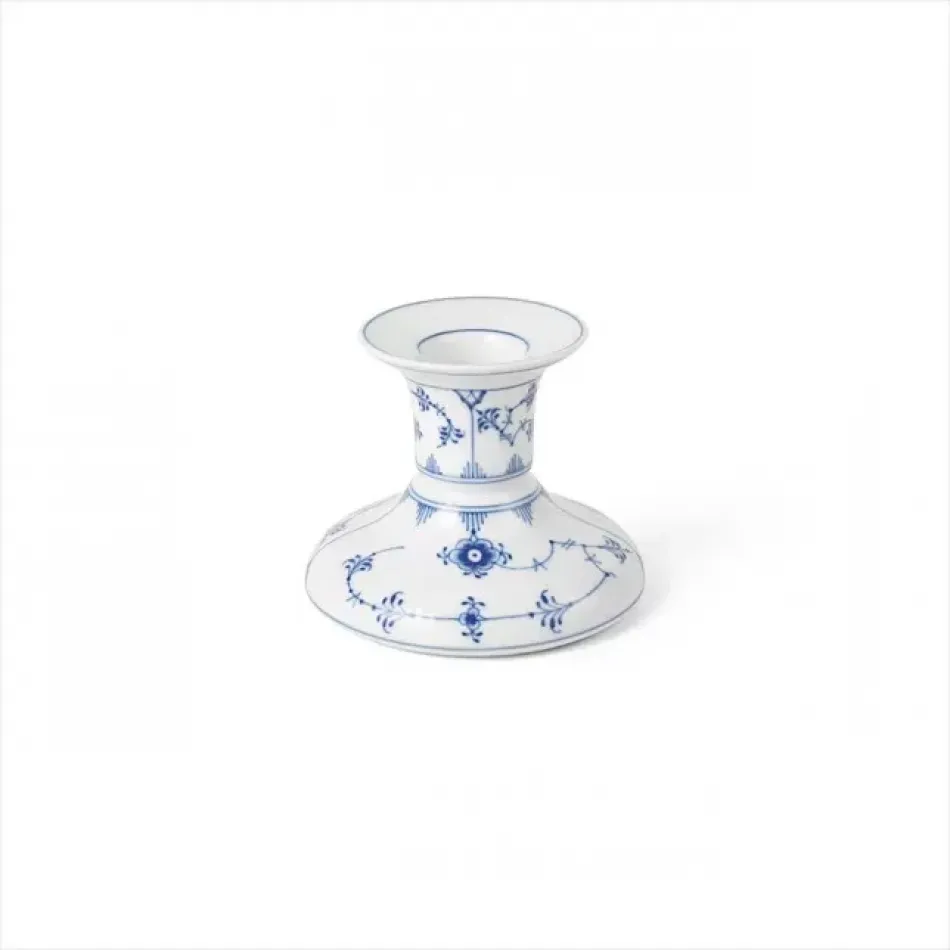 Blue Fluted Plain Candle Holder 7.5 cm 2.95 in