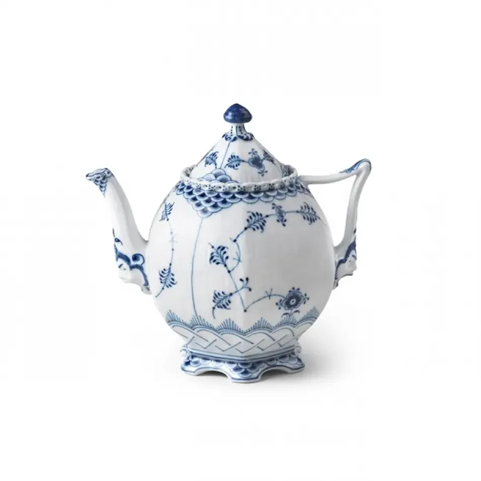 Blue Fluted Full Lace Teapot 70 cl