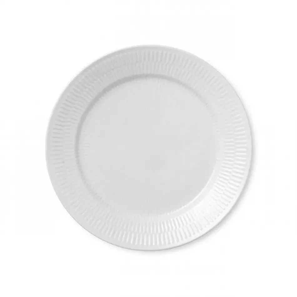 White Fluted Plate 25 cm 9.84 in