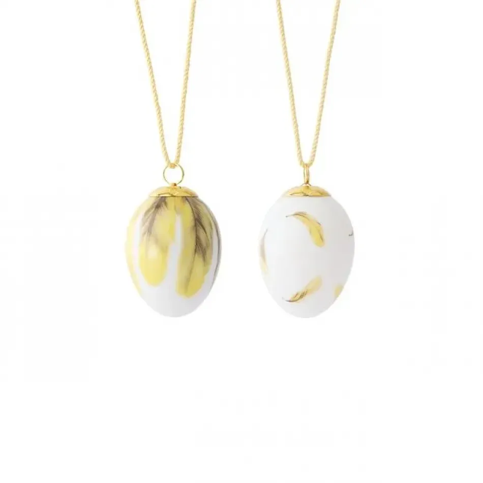 Spring Collection 2025 Egg, Oriole Feathers, 6 cm 2.36", 2 pcs