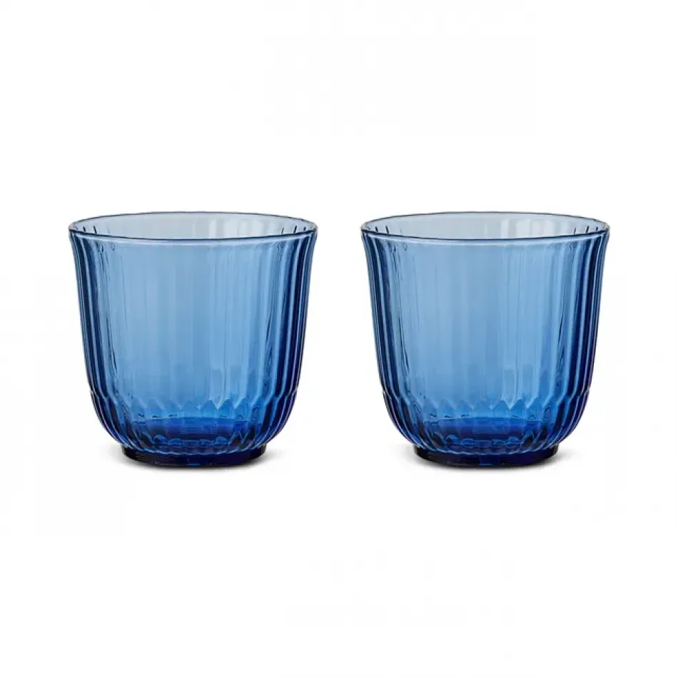 Waves Water Glass, Blue, 22 cl, 2 pcs