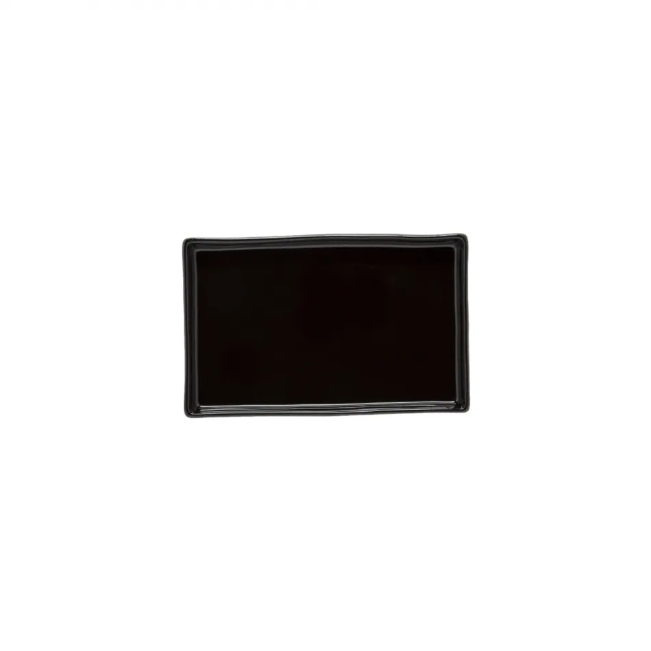 Lagoa Ecogres Black Rect. Tray 7.25'' x 4.5'' H1''