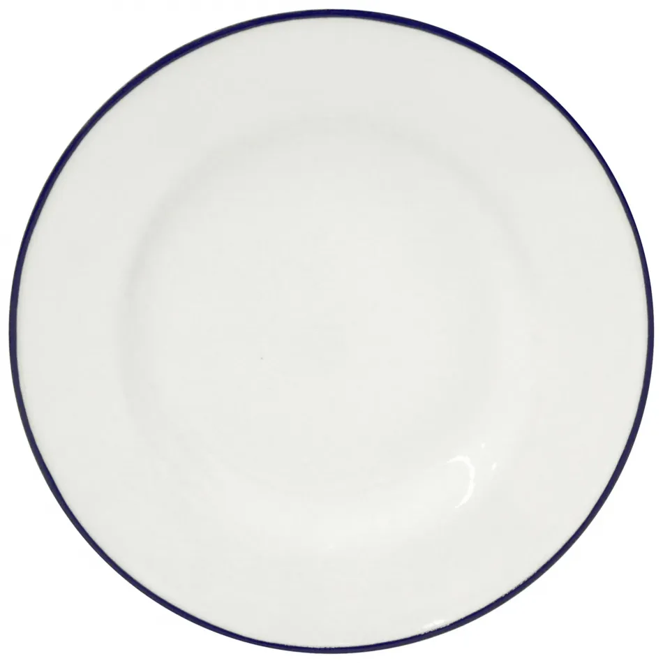 Beja White & Blue Bread Plate D5.75'' H1''