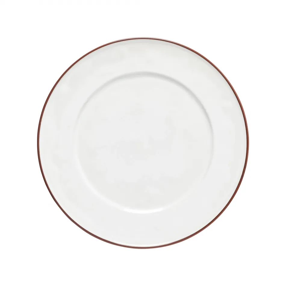 Beja White & Red Charger Plate/Platter D13'' H1''