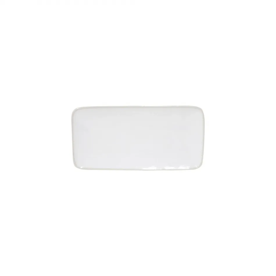 Beja White & Cream Rect. Tray 8.75'' x 4.25'' H0.75''