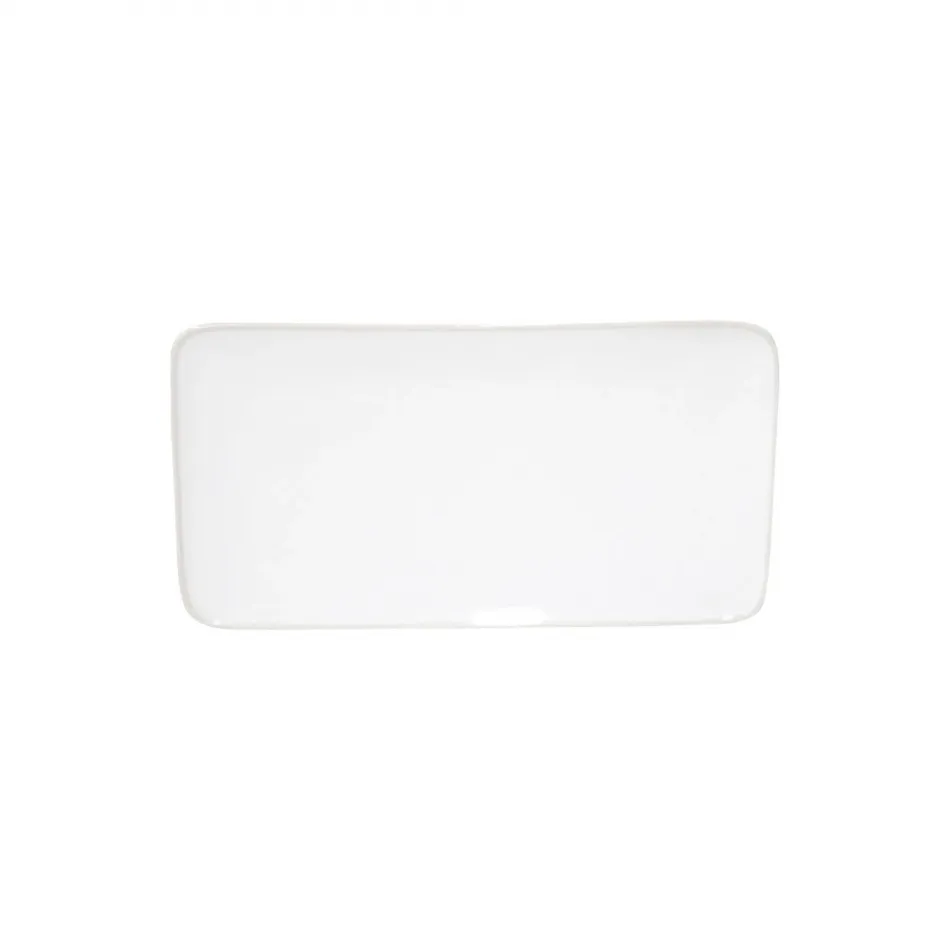Beja White & Cream Rect. Tray 11.5'' x 6'' H0.75''