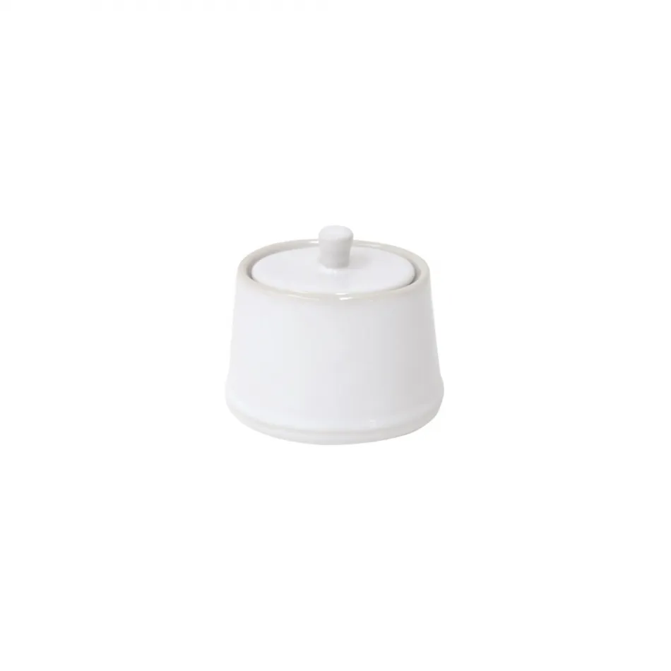 Beja White & Cream Sugar Bowl 4'' x 3.25'' H3.25'' | 6 Oz.