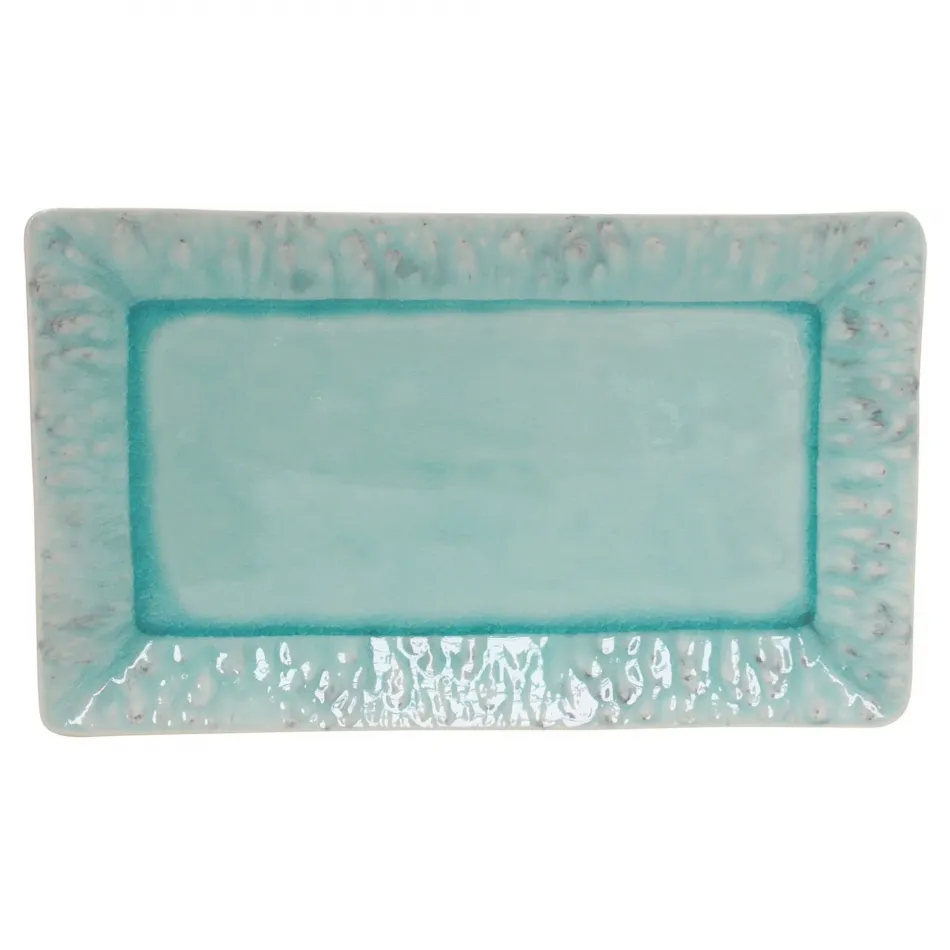 Madeira Blue Rect. Tray 16'' x 9.5'' H1.25''