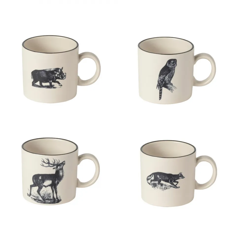 Elements Fauna Set 4 Mugs 5'' x 3.75'' H3.5'' | 12 Oz.