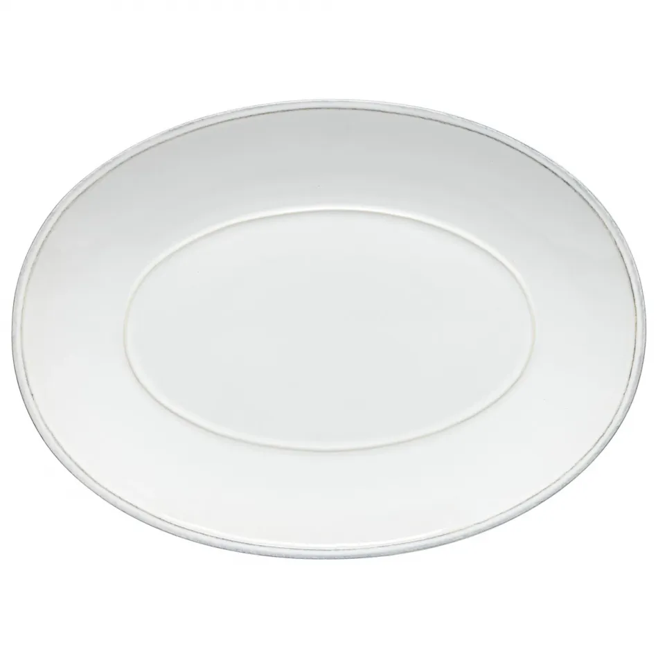 Friso White Oval Platter 16.25'' x 11.75'' H1.5''