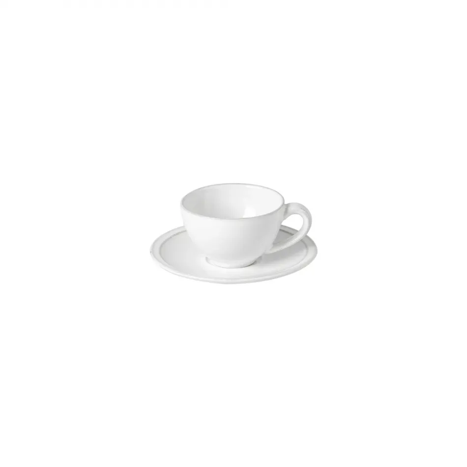 Friso White Coffee Cup And Saucer 3.75'' x 3'' x 2'' | 3 Oz. D5''