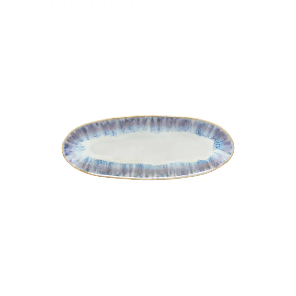 Brisa Ria Blue Oval Plate/Platter 9.5'' x 3.75'' H1''