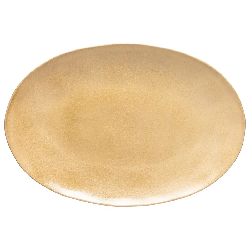 Livia Champagne Oval Platter 17.5'' x 12'' H2''