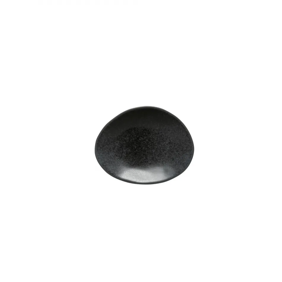 Livia Matte Black Oval Plate 6'' x 4.75'' H1''