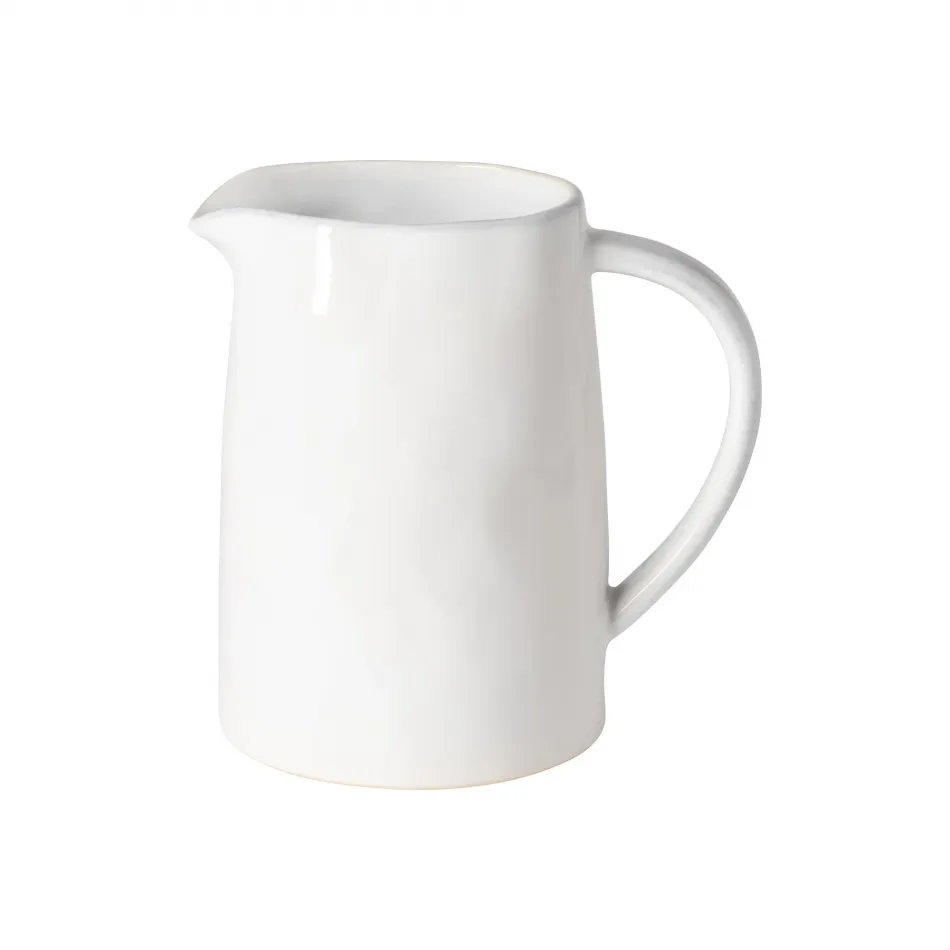 Livia White Pitcher 3.75'' x 8'' H8.25'' | 74 Oz.