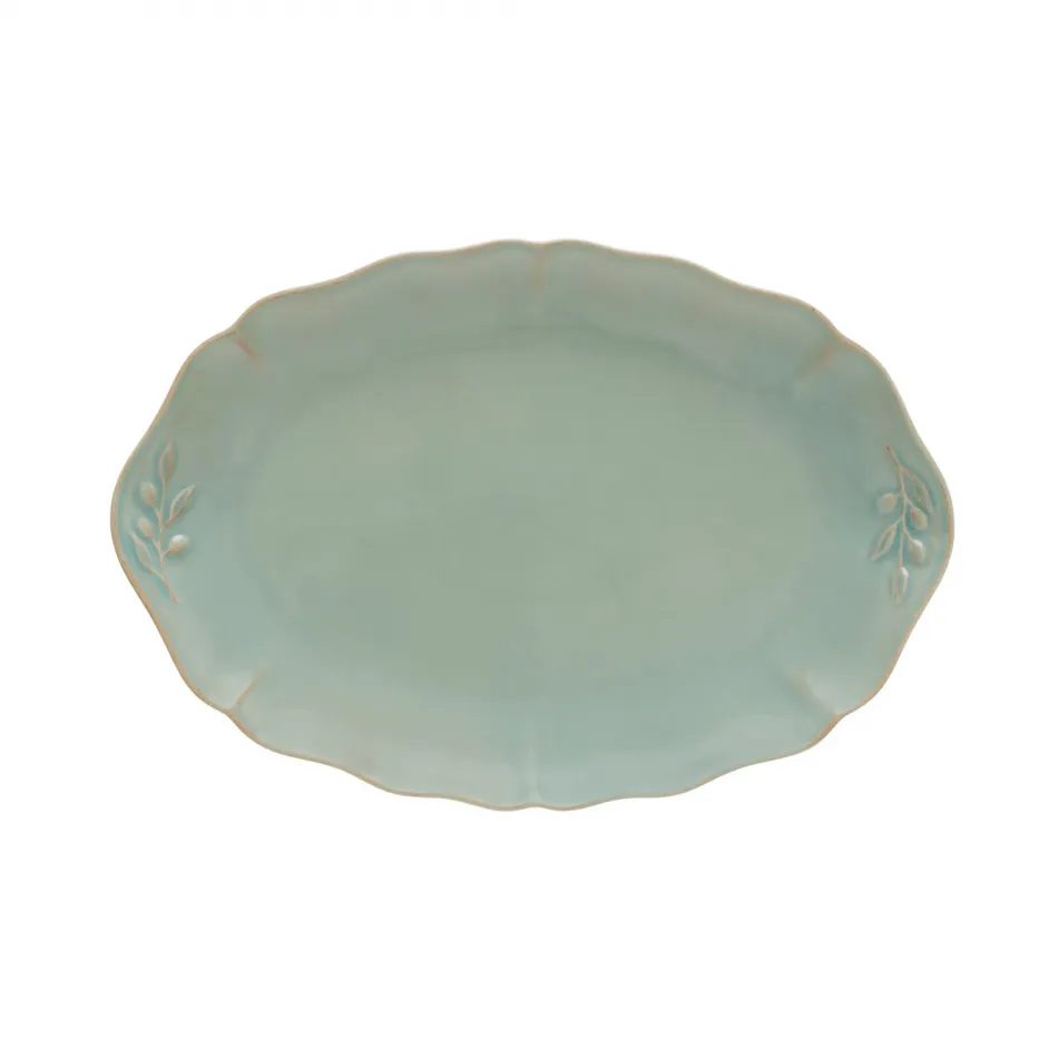 Alentejo Turquoise Oval Platter 12.75'' x 8.75'' H1.25''