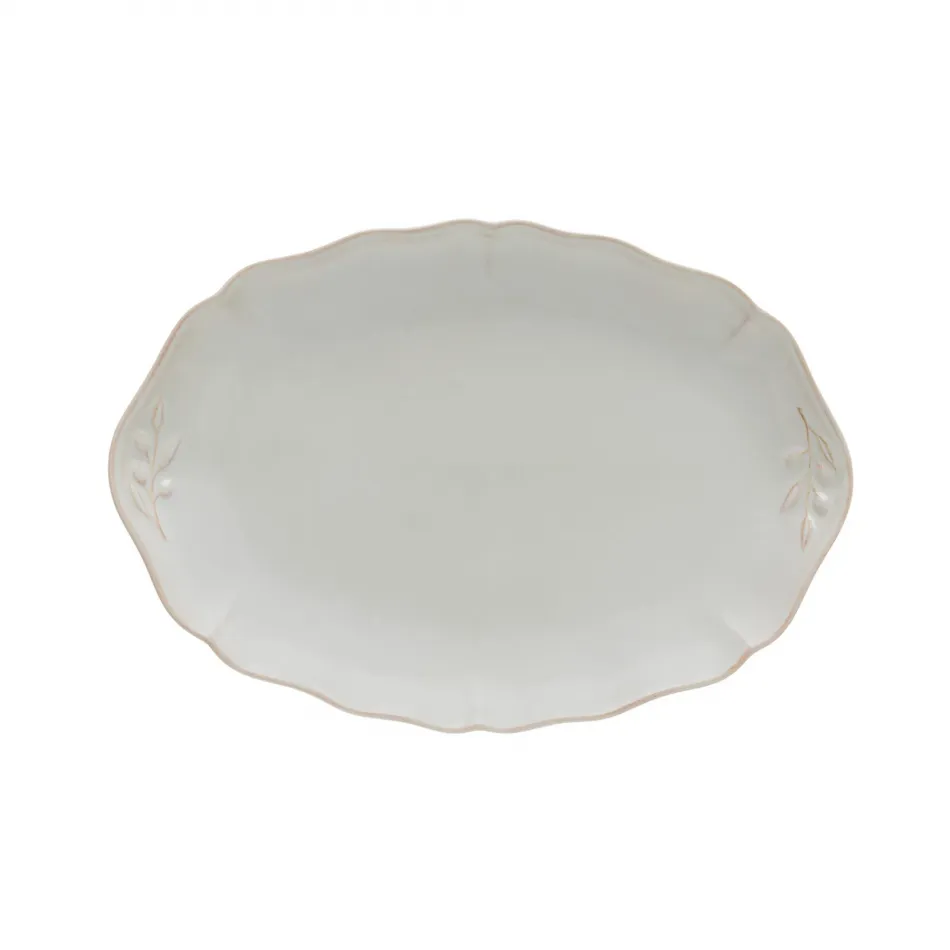 Alentejo White Oval Platter 12.75'' x 8.75'' H1.25''
