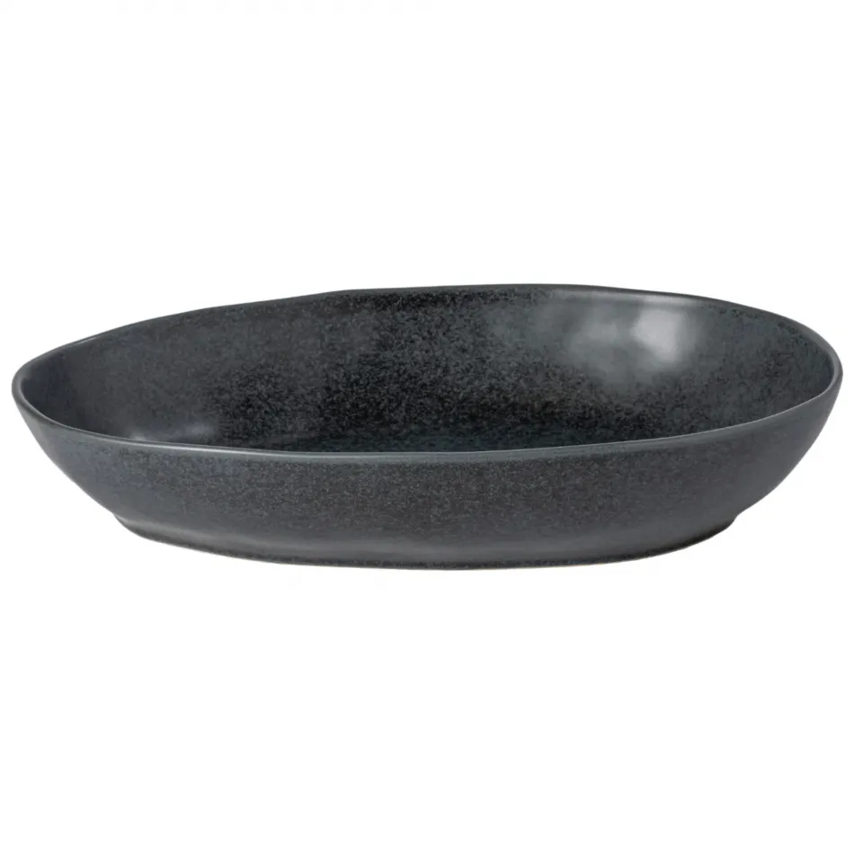 Livia Matte Black Oval Baker 14.25'' x 9'' H3'' | 65 Oz.