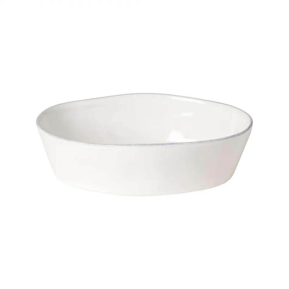 Livia White Oval Baker 7.25'' x 10'' H2.75''