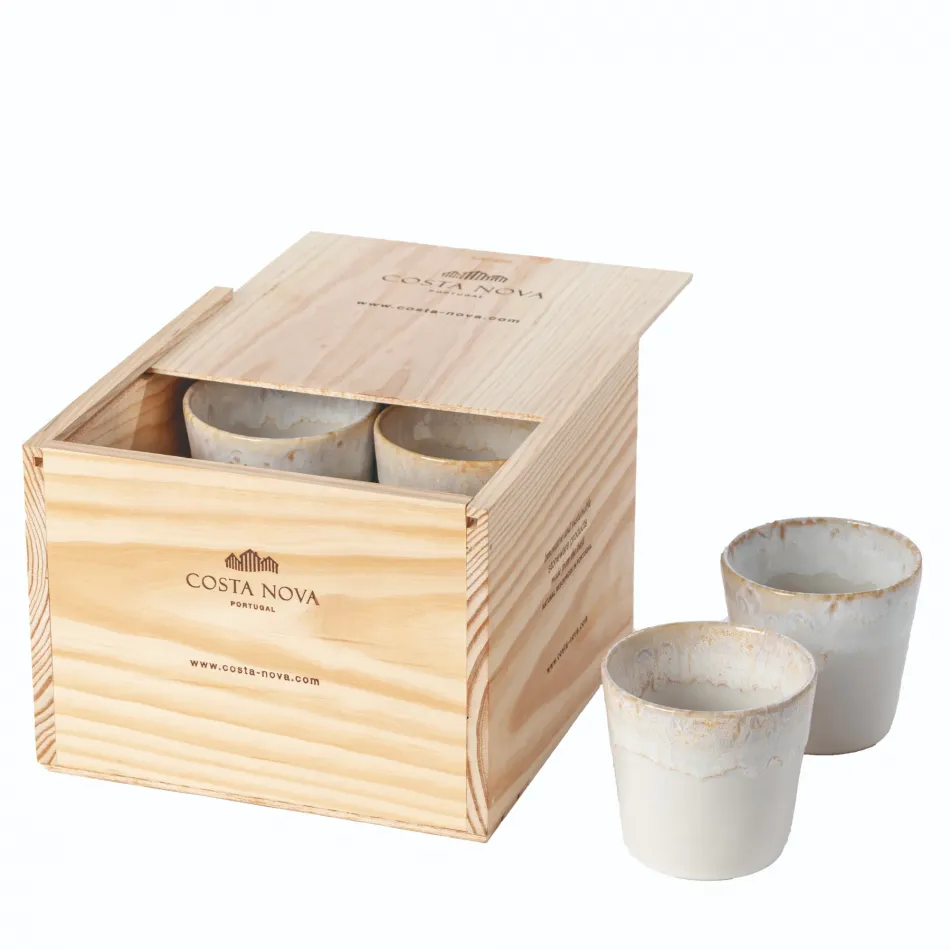 Grespresso White Gift Box 8 Lungo Cups Box: 9.75'' x 9.75'' H5.75''