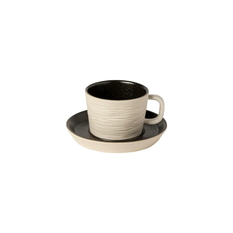 Nótos Latitude Black Tea Cup And Saucer 4.5'' x 3.5'' H2.5'' | 7 Oz. D6''