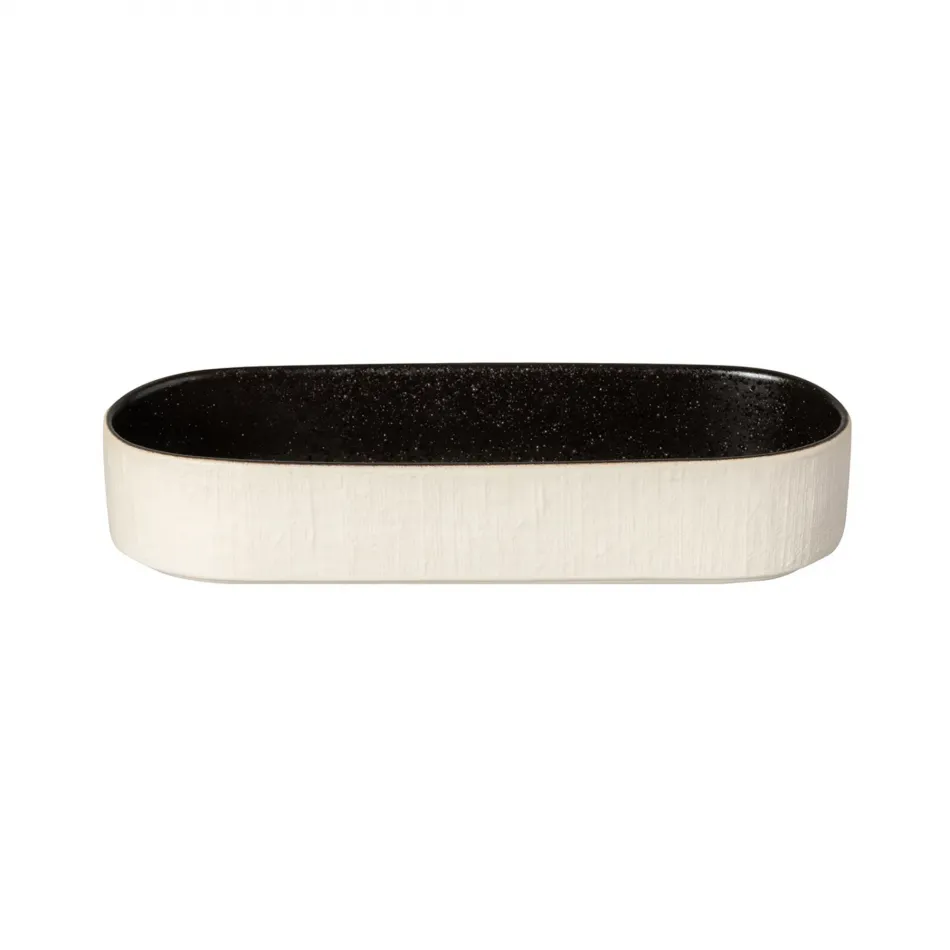 Nótos Latitude Black Deep Oval Tray 10'' x 3.5'' H1.75'' | 19Oz.