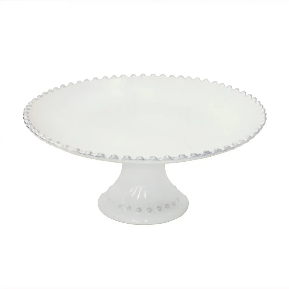 Pearl White Footed Plate D11.25'' H5''