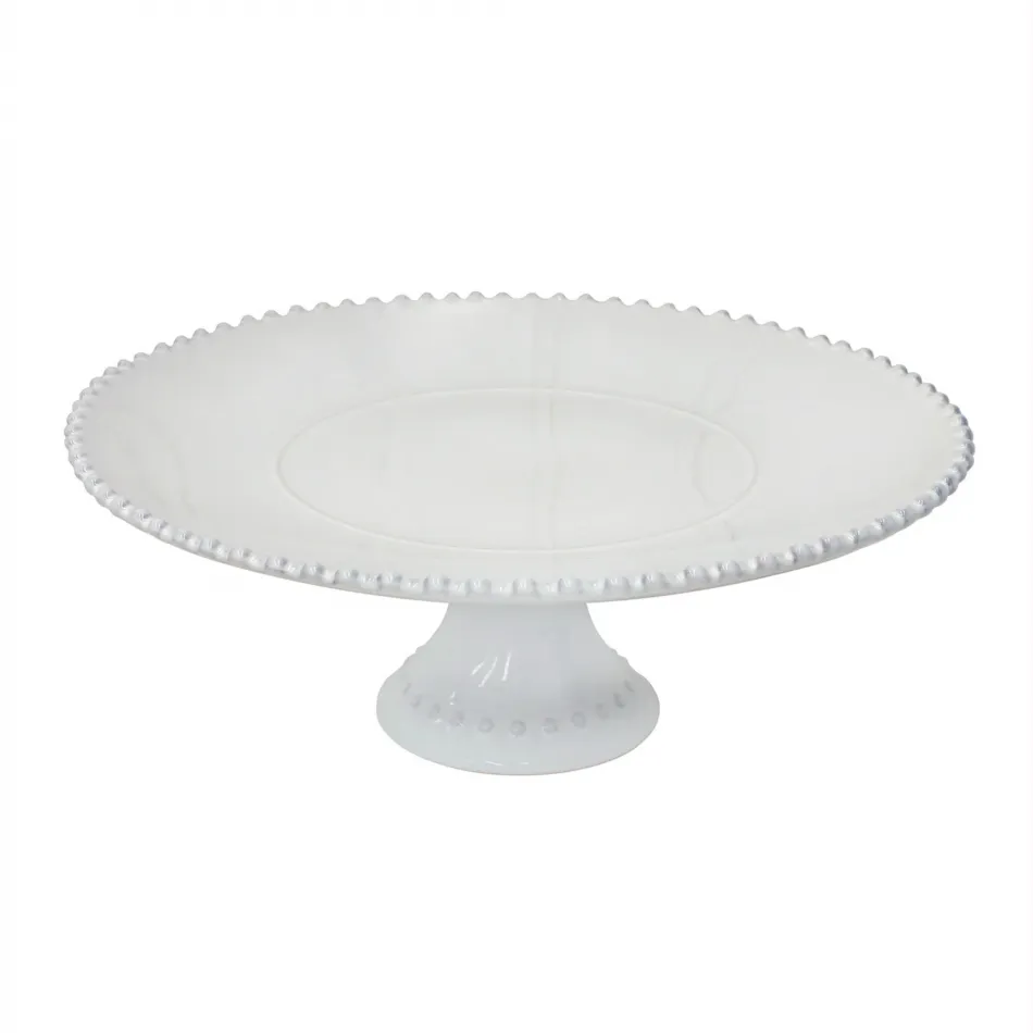 Pearl White Footed Plate D13.5'' H5''