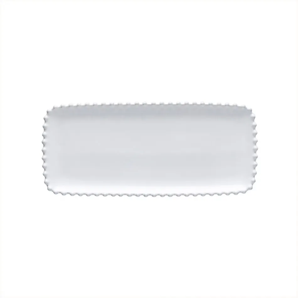 Pearl White Rect. Tray 11.75'' x 5.25'' H1''