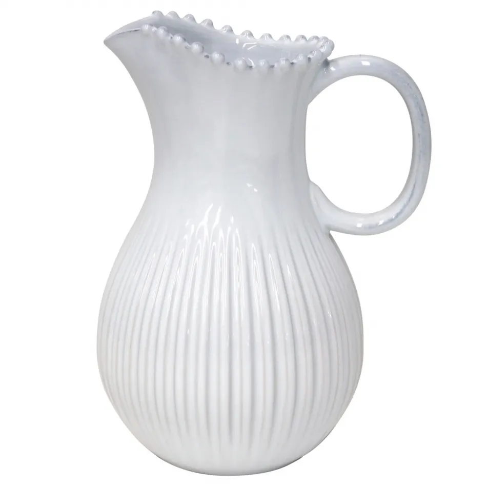 Pearl White Pitcher 8'' x 6.75'' H10.5'' | 87 Oz.