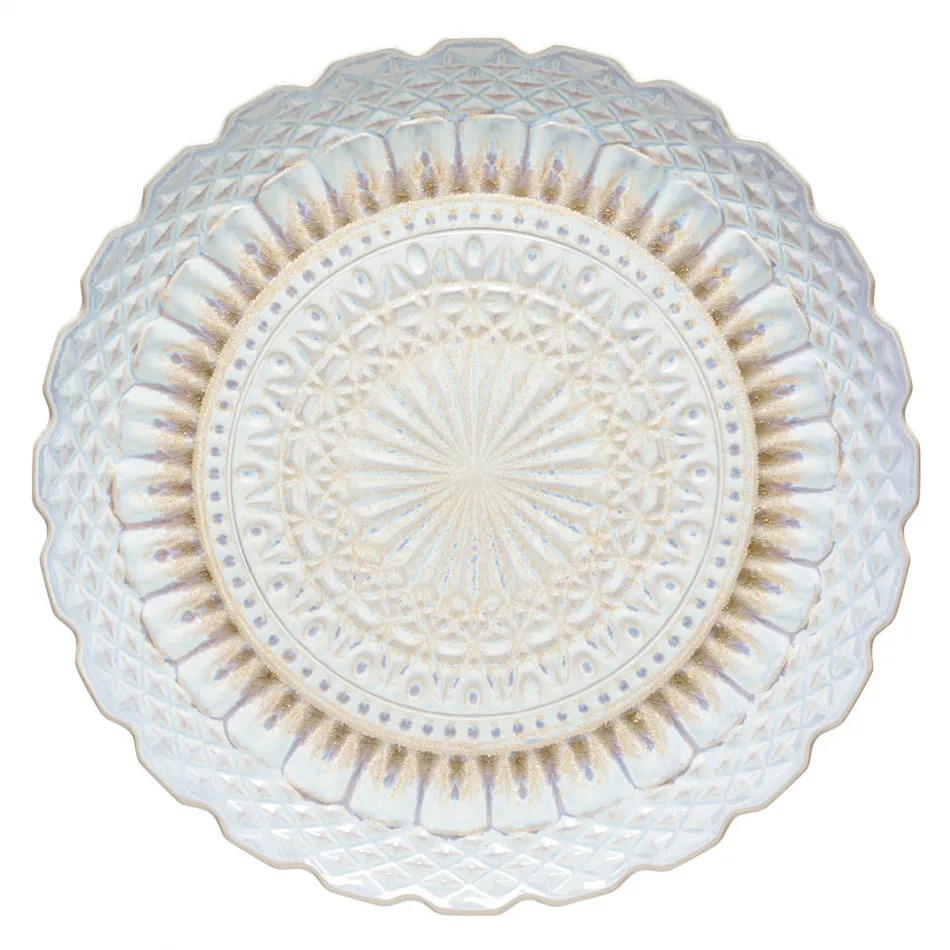 Cristal Nacar Round Platter D15.5'' H1.5''