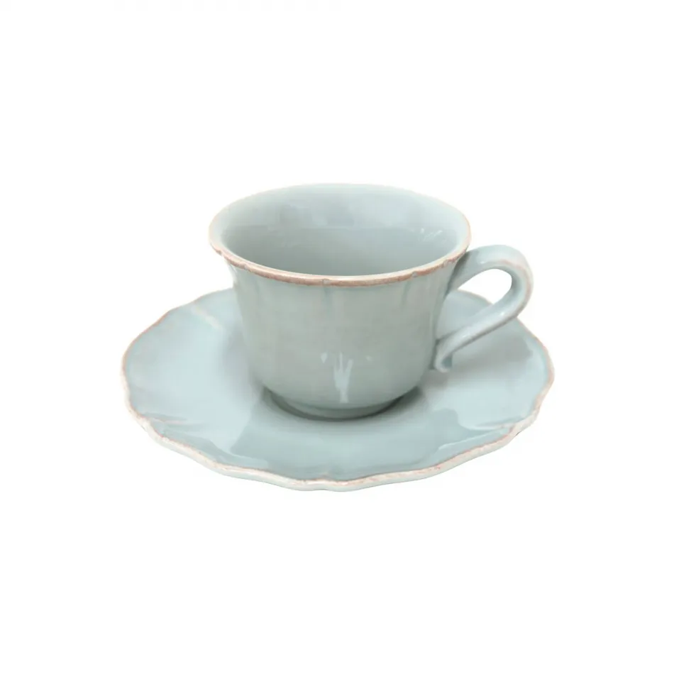 Alentejo Turquoise Tea Cup And Saucer 4.75'' x 3.75'' x 2.75'' | 7 Oz. D6.5''