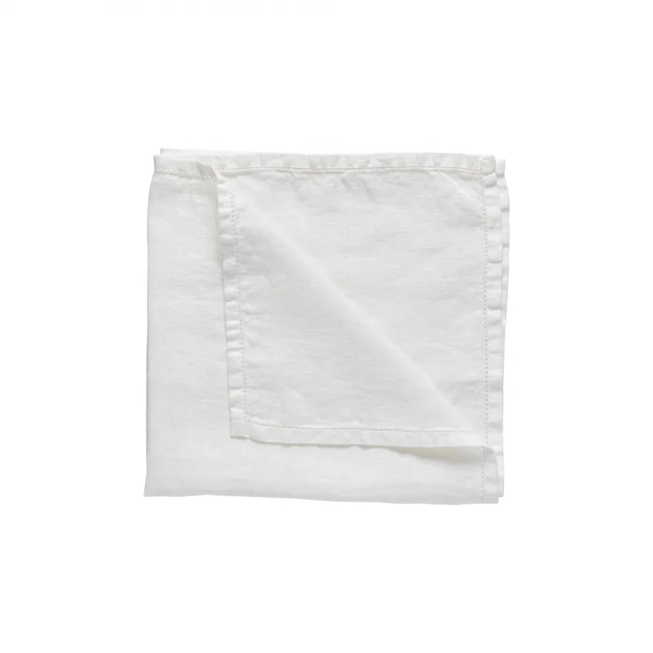 Luisa Chalk White Napkin 100% Li Ajour 19.75'' x 19.75''