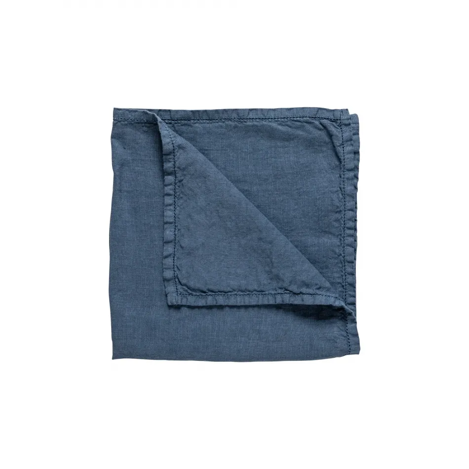 Luisa Dark Denim Napkin 100% Li Ajour 19.75'' x 19.75''