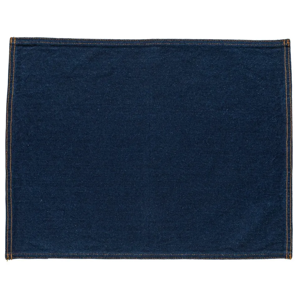 Denim Collection Indigo Denim Placemat 13.75'' 17.75''