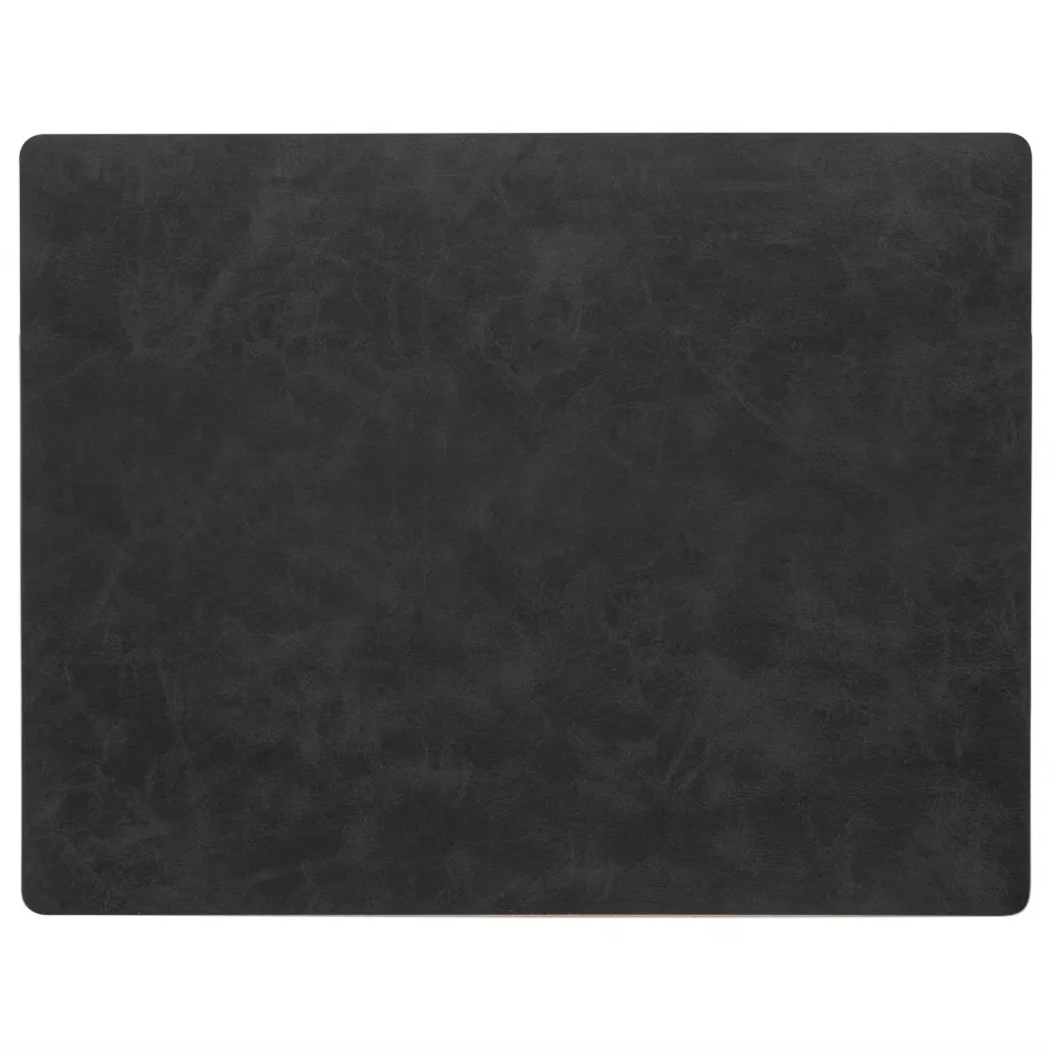 Sela Black Rectangular Placemat 17 3/4" X 13 3/4" H1/8"