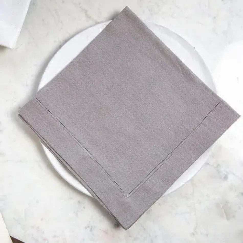 Hemstitch Grey Large Napkin