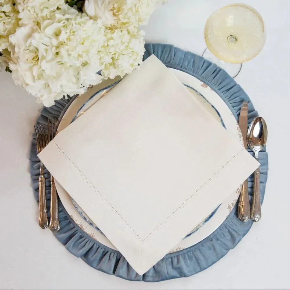 Hemstitch, Cream 22" Square Napkin