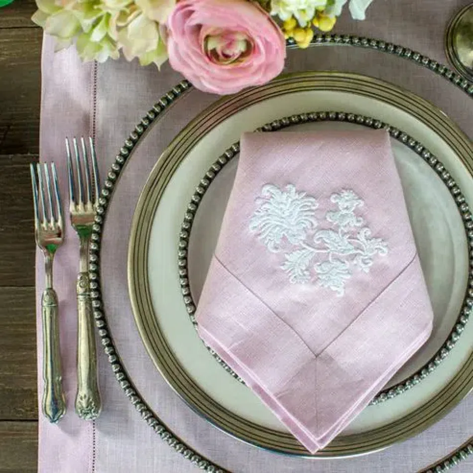 Whimsey Floral Lilac (White) Large Napkin